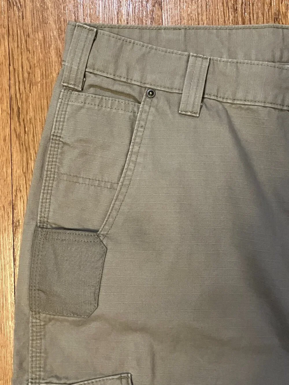 Carhartt Cargo Pants 38x30 Double Knee B342 Desert Tan Cotton Ripstop Workwear - Picture 4 of 9